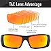 Gamma Ray Optics Polarized Sunglasses Sport Wrap Mirror Orange Lens