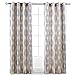 DriftAway Adrianne Thermal and Room Darkening Grommet Unlined Window Curtains Set of 2 Panels Each 52 Inch by 84 Inch Yellow and Gray