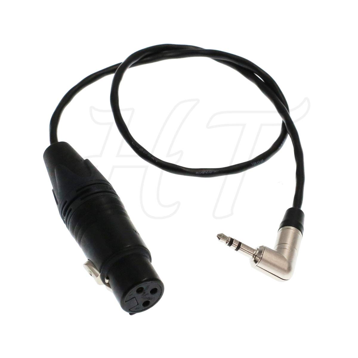 HT Audio Input Cable for RED Epic Scarlet Camera XLR 3 Pin Microphone to 3.5mm 1/8'' Stereo TRS 20inch