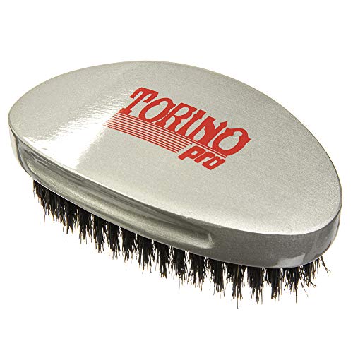 Torino Pro Medium Wave Brush 530 By Brush King Curve Palm Wave Brush