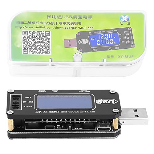 PEMENOL DC-DC USB Step UP/Down Power Supply Module 3.5V-12V to 1.0V-24V Adjustable Boost Buck Converter Voltage Regulator Board Digital Display Voltmeter Ammeter Power Time Battery Capacity Tester