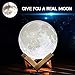 Moon Lamp Balkwan 3D Printing 4.7 inches Moon Light Dimmable with Touch Control, Rechargeable Lunar Light Home Decorative Night Light for Romantic Gift