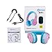 Contixo KB-2600 Kid Safe 85DB Over the Ear Foldable Wireless Bluetooth Headphone with Volume Limiter, Built-in Micro Phone, Micro SD card Music Player, FM Stereo Radio, Audio Input & Output, Blue Pink
