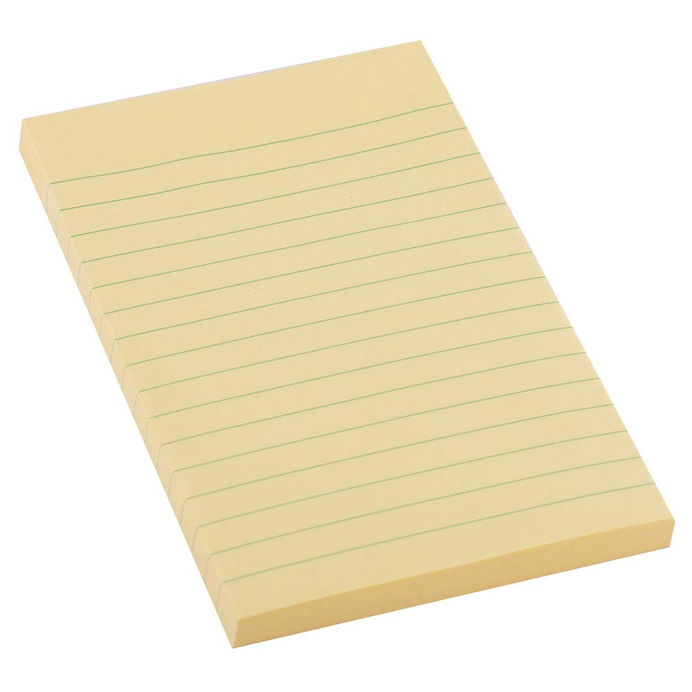 D.RECT Yellow Lined Sticky Notes 98 x 150 mm 100 Sheets