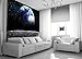 GREAT ART Wallpaper Planet Earth Wall Decoration World Universe Poster Space Cosmos Mural Globe Stars Moon (132.3 x 93.7 Inch/336 x 238 cm)