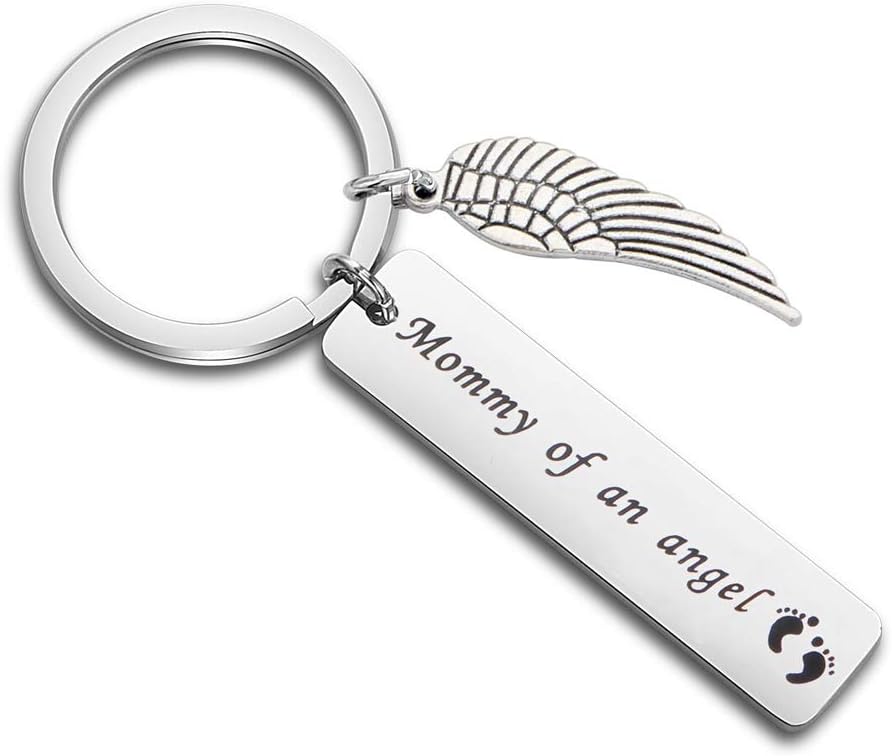 Baby Memorial Keychain Mommy Daddy Keychain Miscarriage Keepsake Jewelry Loss of Child Gift