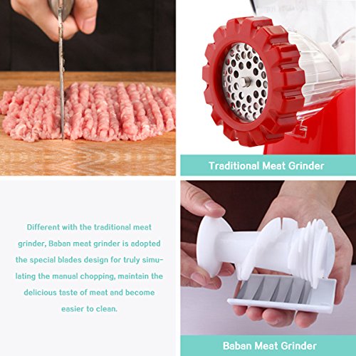 image for Baban Meat Grinder, Multifunction Manual Meat Mincer with Powerful Suc