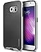 Caseology Envoy for Galaxy S6 Case (2015) - Premium Leather - Metallic Mesh Silver