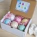 CUCGEN Bath Bombs Gift Set of 6 - USA Handmade with Natural Ingredients & Premium Fragrance Oil Blends - Coconut Oil - 4.5oz Each Individually Shrink Wrapped - Non-Greasy & No Glitter