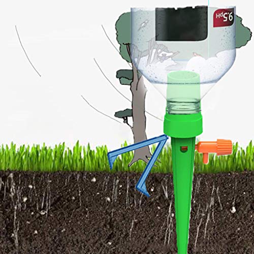 Samoii Plant Watering Devices, Automatic Watering Set 10 Piece Self Watering Spikes Adjustable Irrigation System for Garden Planting
