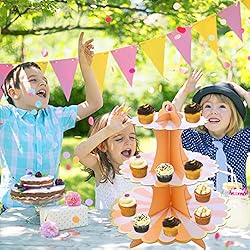 JOGILBOY 2 Pack Round Cardboard Cupcake Stand