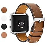 Soulen Fitbit Blaze Band, Fitbit Blaze Leather Band with Metal Frame Small & Large for Fitbit Blaze Fitness