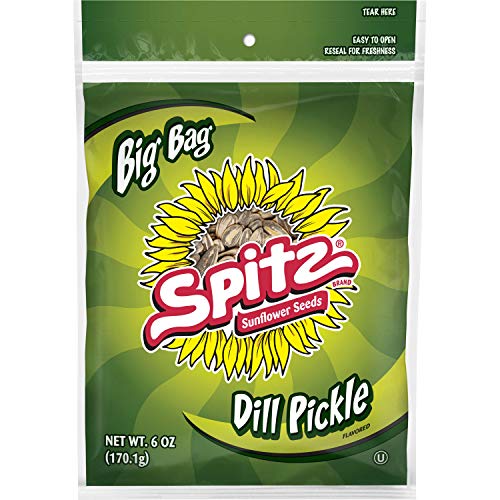 Spitz Dill Pickle Flavored Sunflower Seeds, 6 oz Bag (Pack of 12)