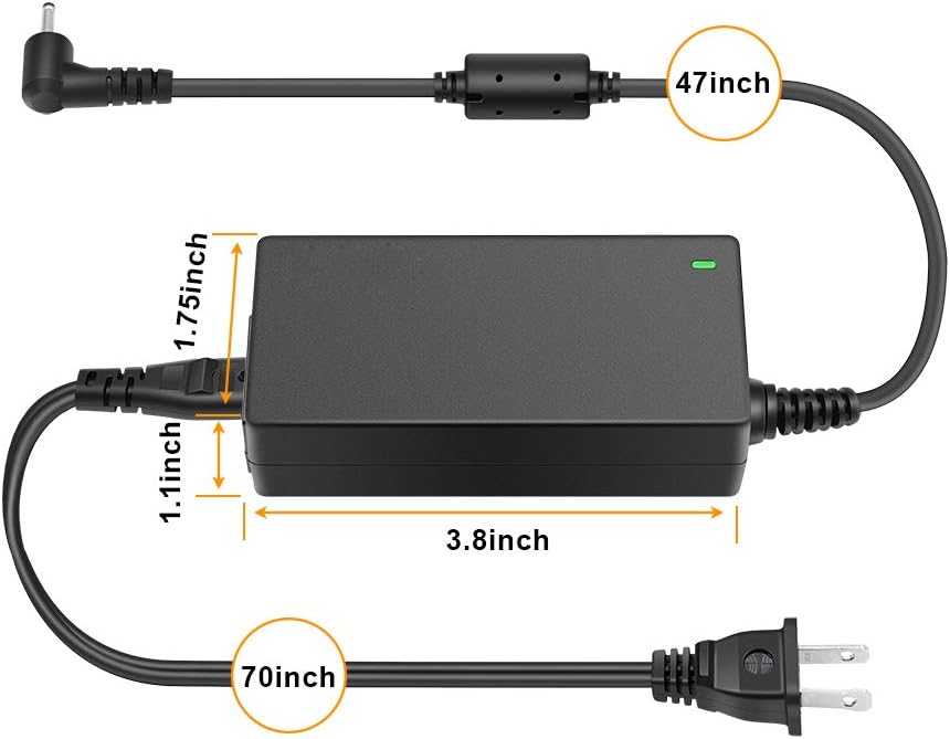 ZOZO 10Ft 40W 12V 3.33A 2.2A Ac Replacement Laptop Power Charger for Samsung 11.6" Chromebook Xe303c12, XE303C12-A01, Chromebook 2 3 Xe500c12, 503c Xe503c12, Xe503c32, Xe500c13, AA-PA3N40W
