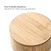 KITCHENDAO Bamboo Salt and Pepper Box - No Chemical Smell - Built-in Serving Spoon to Prevent Lost - Swivel Lid with Magnet to Keep Dry, Dust-Free - Fillet Design - 7 oz Capacity Each Compartment