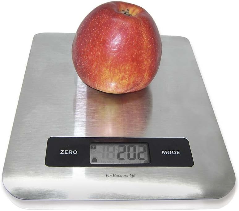 Nerthus FIH 027 Kitchen scale. High precision scale. Made in stainless steel being easy to clean, Multi-colour, 19.2 x 25.3 x 3.2 cm
