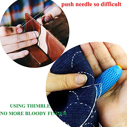 2 PCS Sewing Thimble Perfect for Pushing Needle Through Thick Fabrics