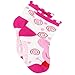 Peppa Pig Girls 6 pack Socks (4-6 Toddler (Shoe: 7-10), White/Multi Quarter)