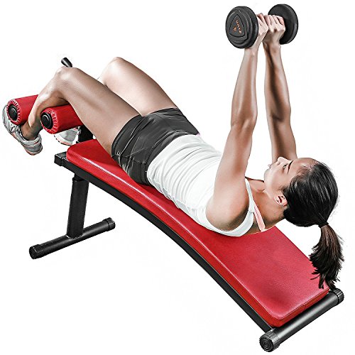 Gym-Quality Sit Up Bench with Reverse Crunch Handle - Solid Ab Workout Equipment for Your Home Gym. More Effective than an Ab Machine or Ab Roller. Get a Great Abdominal Workout at Home