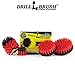 Stiff Bristle 4 Piece Drill Brush Nylon Cordless Drill Powered Spinning Brush Heavy Duty Scrubbing by Drillbrush