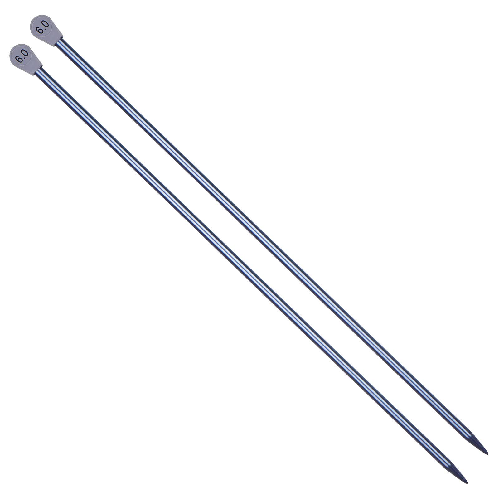 Coopay Knitting Needles - 6.0mm UK Size, 35cm Long Metal Pins for Beginners & Professionals, Lightweight for Arthritic Hands (Color Random)