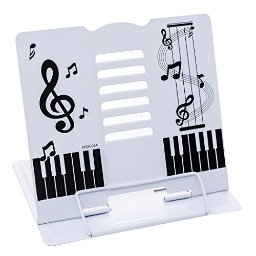 Sipliv Book Stand 68 Angle Adjustable and Portable Reading Stand Tablet/Cookbook/Textbook/Sheet Music/Tablature/Painting/Book Stand Document Holder - White