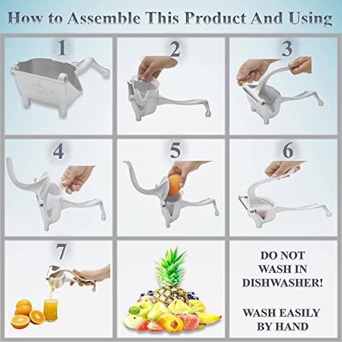 MyCosyHome Fruit Juice Squeezer Juicer Manual Fruit Lemon Aluminum