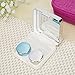 VAMIX Mini Travel Simple Contact Lens Case Box Container Holder Eye Care Kit Set With Mirror (Silver)