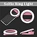 Photo Shoot Selfie Ring Light Clip for iPhone iPad [Portable] Girl Night Light [36 LED Light Bulbs] for Perfect Face Slimming Brightness-Pink