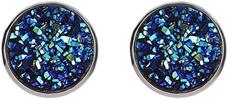 Earrings Vintage Imitation Stone Round Starry Crystal Hypoallergenic Earrings