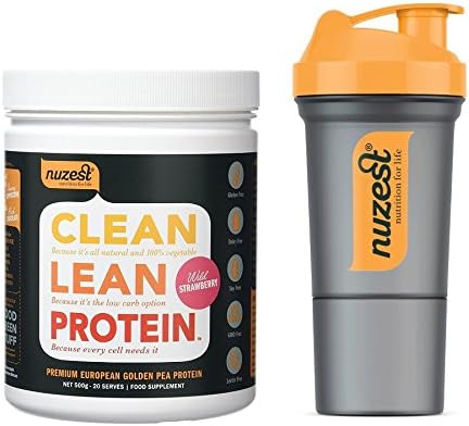 Nuzest Wild Strawberry Clean Lean Protein - 20 Servings, with Shaker