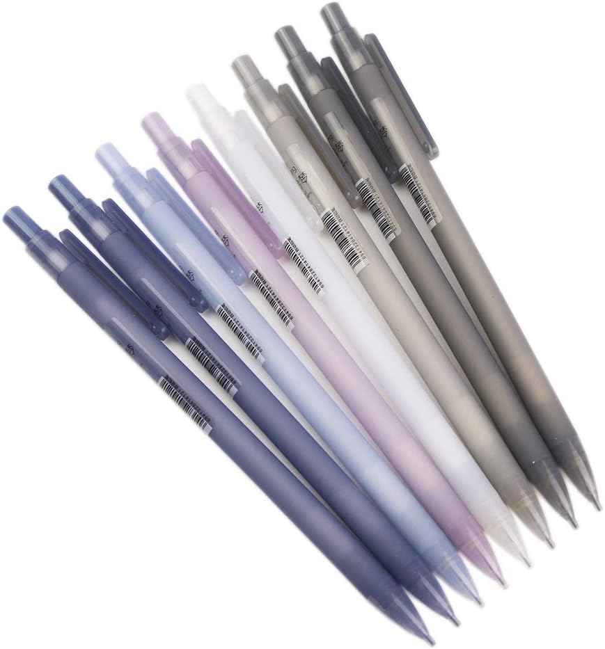 GANSSIA Pure Color Mechanical Pencil 0.7mm Point Automatic Pencils for Drafting and Drawing Pack of 8 Pcs