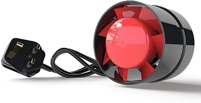 BLACK ORCHID 125mm Axial Inline Extractor Fan 16W Silent 185m3/h UK Plug