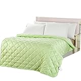 Naturety Thin Comforter for Summer,Light Weight Filled (full/queen, green)