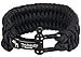 The Friendly Swede Trilobite Paracord Survival Bracelet With Stainless Steel Black D Shackle - Adjustable Size Fits 6-7 Inch Wrists - In Retail Packaging (Black, 8 inch)