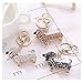 GOOTRADES Set of 3 Bling Dog Dachshund Keychain, Rhinestone Weiner Dog Key Chain Handbag Pendant Car Decor Key Ring