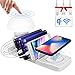 USB Charging Station for Multiple Devices- Fast Charging Dock Organizer with 3 USB Ports and 1 Qi Wireless Charging Pad for iPhone,Ipad, Samsung, Android Phone Tablet with Night Light