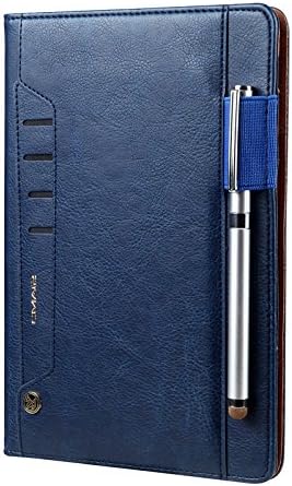 Galaxy Tab A 10.5 2018 Case, Businda Slim Book Style PU Leather Folio Stand Case Cover with Pencil Holder for Samsung Galaxy Tab A 10.5 SM-T590 (Wi-Fi); SM-T595 (LTE), Blue
