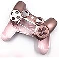 DIY Plastic Housing Shell Full Housing Cover Case Skin Full Button Replacement for PlayStation 4 JDS-040 PS4 Slim 040 Controller (Rose Gold)