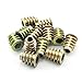 LQ Industrial 12pcs M6x15mm Furniture Screw-in Nut Zinc Alloy Bolt Fastener Connector Hex Socket Drive Threaded Insert Nuts For Wood Furniture Assortment