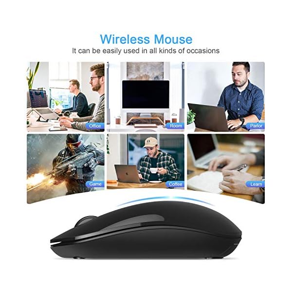 TECKNET-Slim-Wireless-Mouse-24G-USB-Cordless-Mouse-For-Laptop-PC-Computer-Windows-Mac-Linux-Vista-Macbook-Nano-Receiver-18-Month-Battery-Life-Extra-Long-Range TECKNET Wireless Mouse, Computer Mouse for Laptop PC Desktop, Mice with 3200 DPI Optical Tracking, 18 Month Battery Life…