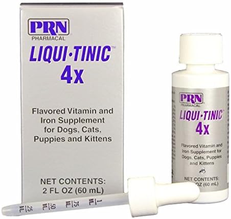 PRN Liquid Tinic Geriatric puppies 4x Vitamin Pet Supplement Dogs Cat Horses 2oz