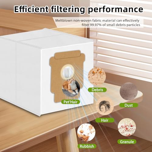 12 Sacchetti per Aspirapolvere iRobot Roomba Q0520, 104/105 Combo, Plus 405/504/505 Combo, Max 705 Vac Clean Base, Combo Essential Series