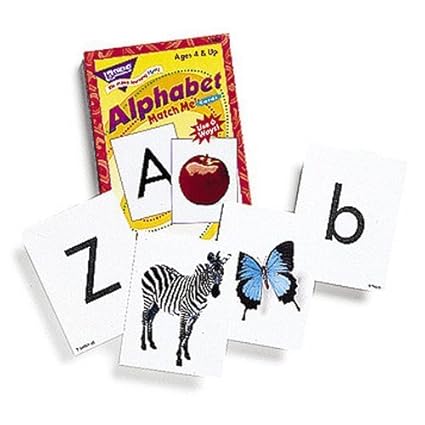 12 Pack TREND ENTERPRISES INC. MATCH ME CARDS ALPHABET 52/BOX