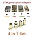 Astn18dc Gas Refill Adapters Compatible with ST Dupont Lighter 5 in 1 Yellow/Red/Green/Blue Cap