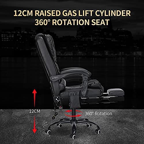 VANSPACE Ergonomic Massage Office Chair with Footrest Reclining