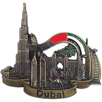 Dubai United Arab Emirates 3D Metal Fridge Magnet Tourist Souvenir Gift Collection Home & Kitchen Decoration Magnetic Sticker Refrigerator Magnet