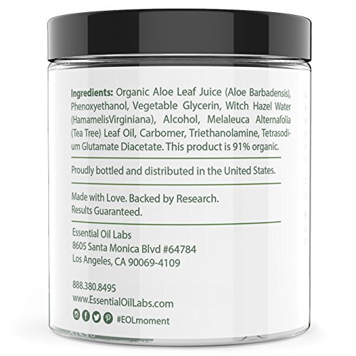 Essential Oil Labs Beauty ‘Restore’ Tea Tree Oil Lotion 8.8 oz., 91% Organic Ingredients, Restorative Lotion Infused with Tea Tree Essential Oil, Moisturizing Relief