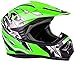Typhoon Youth Kids Offroad Gear Combo Helmet Gloves Goggles DOT Motocross ATV Dirt Bike MX Motorcycle Green (Medium)