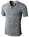 H2H Mens American Flag Henley Short Sleeve Cool Shirts With Button Trim